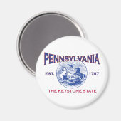 Aimant PENNSYLVANIE L'État Clé (Recto/Verso)