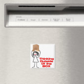 Aimant Penser à l'extérieur du dessin animé (In Situ (Lave-vaisselle))