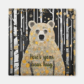 Aimant Penser à vous mignon ours Hug (Devant)