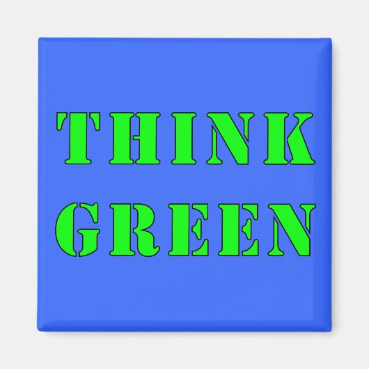 Aimant Penser l'aimant vert (Devant)