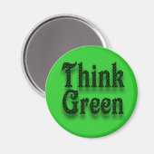 Aimant Penser l'aimant vert (Recto/Verso)