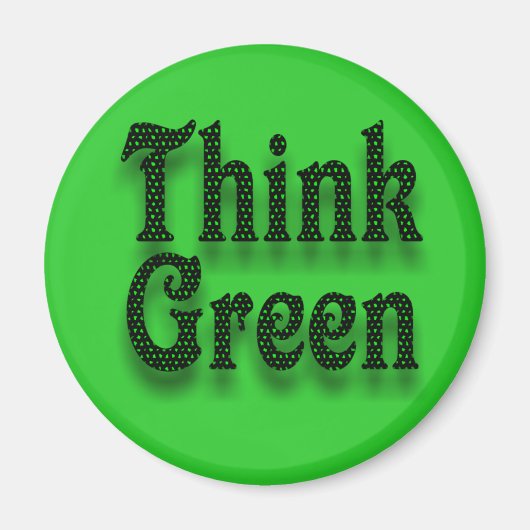 Aimant Penser l'aimant vert (Devant)