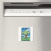 Aimant Pensez au cerveau vert (In Situ (Lave-vaisselle))