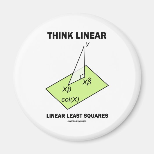 Aimant Pensez Linear Linear Moins Carrés (Statistiques) (Devant)