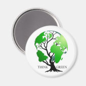 Aimant Pensez vert (Recto/Verso)