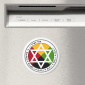 Aimant Pentacle de la Terre Aube Dorée en blanc (In Situ (Lave-vaisselle))