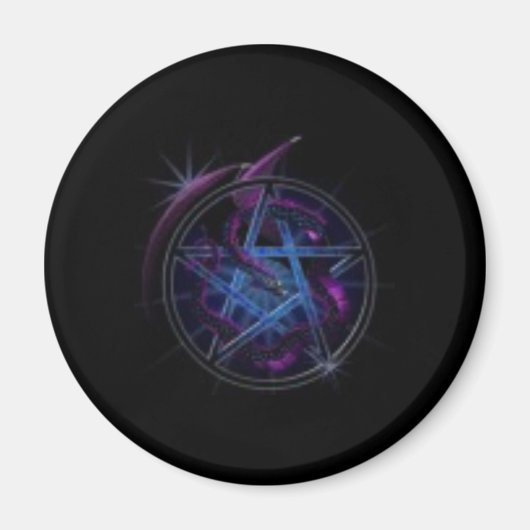 Aimant Pentacle dragon (Devant)