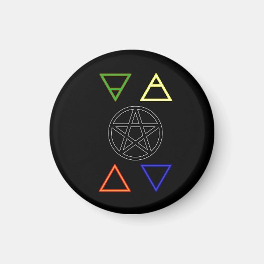 Aimant Pentacle et Éléments (Devant)