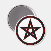 Aimant Pentacle noir et rouge (Recto/Verso)