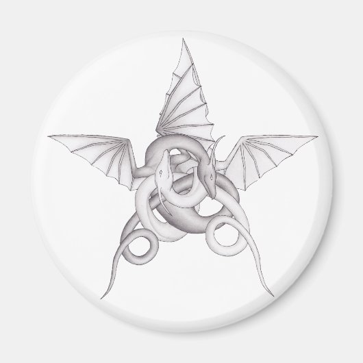 Aimant Pentagramme dragon (Devant)