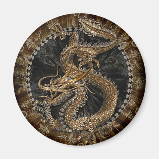 Aimant Pentagramme dragon (Devant)