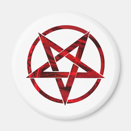 Aimant Pentagramme du Diable Rouge (Devant)