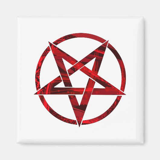 Aimant Pentagramme du Diable Rouge (Devant)