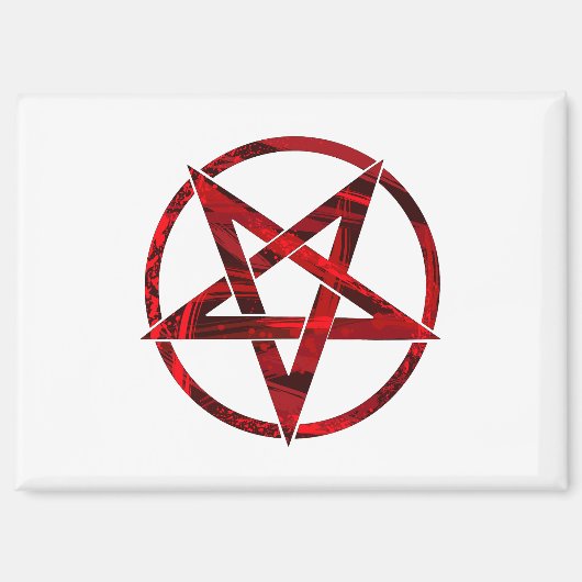 Aimant Pentagramme du Diable Rouge (Recto)