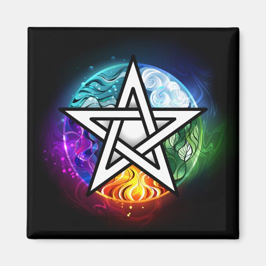 Aimant pentagramme du Wiccan (Devant)