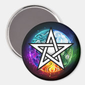 Aimant pentagramme du Wiccan (Recto/Verso)
