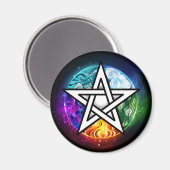 Aimant pentagramme du Wiccan (Recto/Verso)
