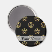 Aimant Pentagramme noir et or (Recto/Verso)