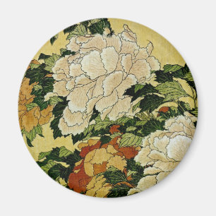 Aimant Peonies et papillon