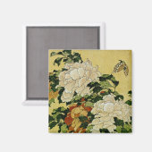Aimant Peonies et papillon (Recto/Verso)