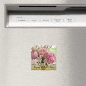 Aimant Peonies Fête des mères Floral (In Situ (Lave-vaisselle))