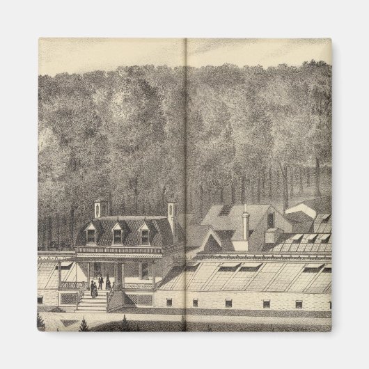 Aimant Pépinière et maisons vertes de A Hance & Son (Devant)