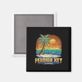 Aimant Perdido Key Floride Vintage Souvenir dénudé (Recto/Verso)