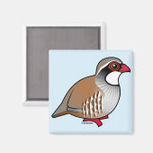 Aimant Perdrix à pattes rouges (Recto/Verso)