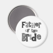 Aimant Père de la Mariée Grey (Recto/Verso)