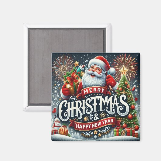 Aimant Père Noël (Recto/Verso)