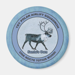 Aimant Père Noël 1er Polar Airlift Sqdn - Subduit