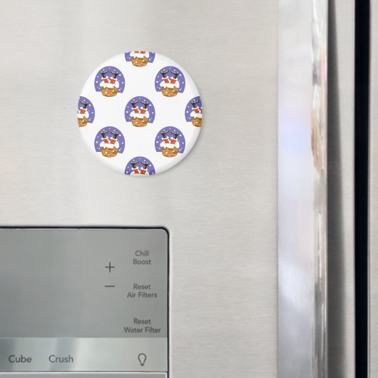 Aimant Père Noël À Chimney, Neige, Noël, Nouvel An (In situ (réfrigérateur))