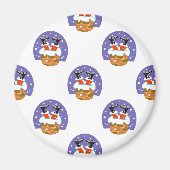 Aimant Père Noël À Chimney, Neige, Noël, Nouvel An (Devant)