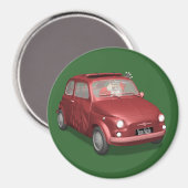 Aimant Père Noël À Fiat 500 (Recto/Verso)