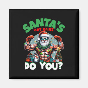 Aimant Père Noël A Gains Vous Festivez Bodybuilding Gym