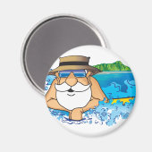 Aimant Père Noël à Waikiki (Recto/Verso)