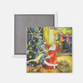 Aimant Père Noël avec des boules de fils : l'aimant de No (Recto/Verso)