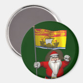 Aimant Père Noël Avec Drapeau Du Nouveau-Brunswick CDN (Recto/Verso)