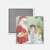 Aimant Père Noël Avec Enfants (Recto/Verso)