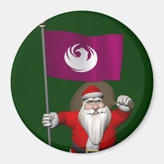 Aimant Père Noël Avec Ensigne De Phoenix (Devant)