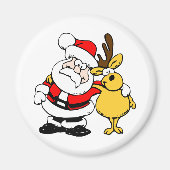 Aimant Père Noël avec le cerf (Devant)