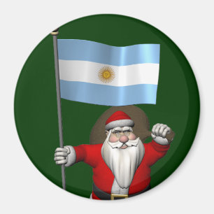 Aimant Père Noël Avec L'Ensigne D'Argentine