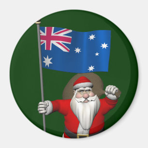 Aimant Père Noël Avec L'Ensigne D'Australie