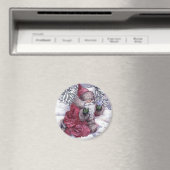 AIMANT PÈRE NOËL AVEC OISEAU DE BLUEBIRD (In Situ (Lave-vaisselle))