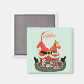 Aimant Père Noël avec train (Recto/Verso)