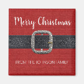 Aimant Père Noël Belt Joyeux Noël (Devant)