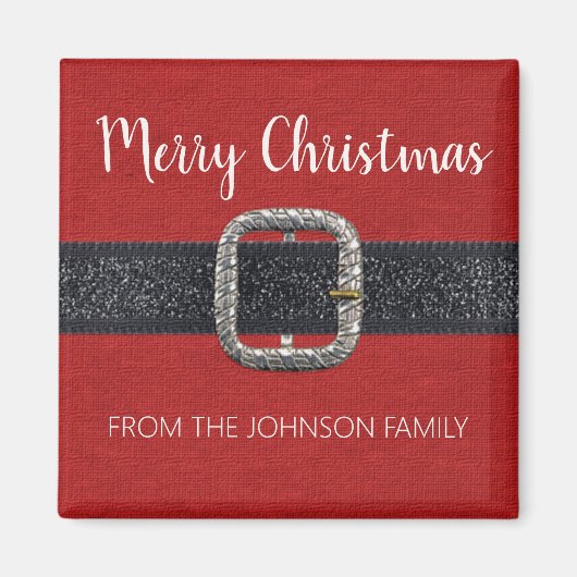 Aimant Père Noël Belt Joyeux Noël (Devant)