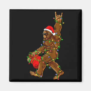 Aimant Père Noël Bigfoot Lumières de Noël Drôle de Croyan