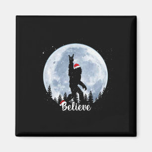 Aimant Père Noël bigfoot noël rock roll sasquatch croire