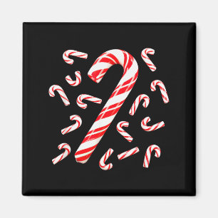 Aimant Père Noël bonbon rouge et blanc de Noël